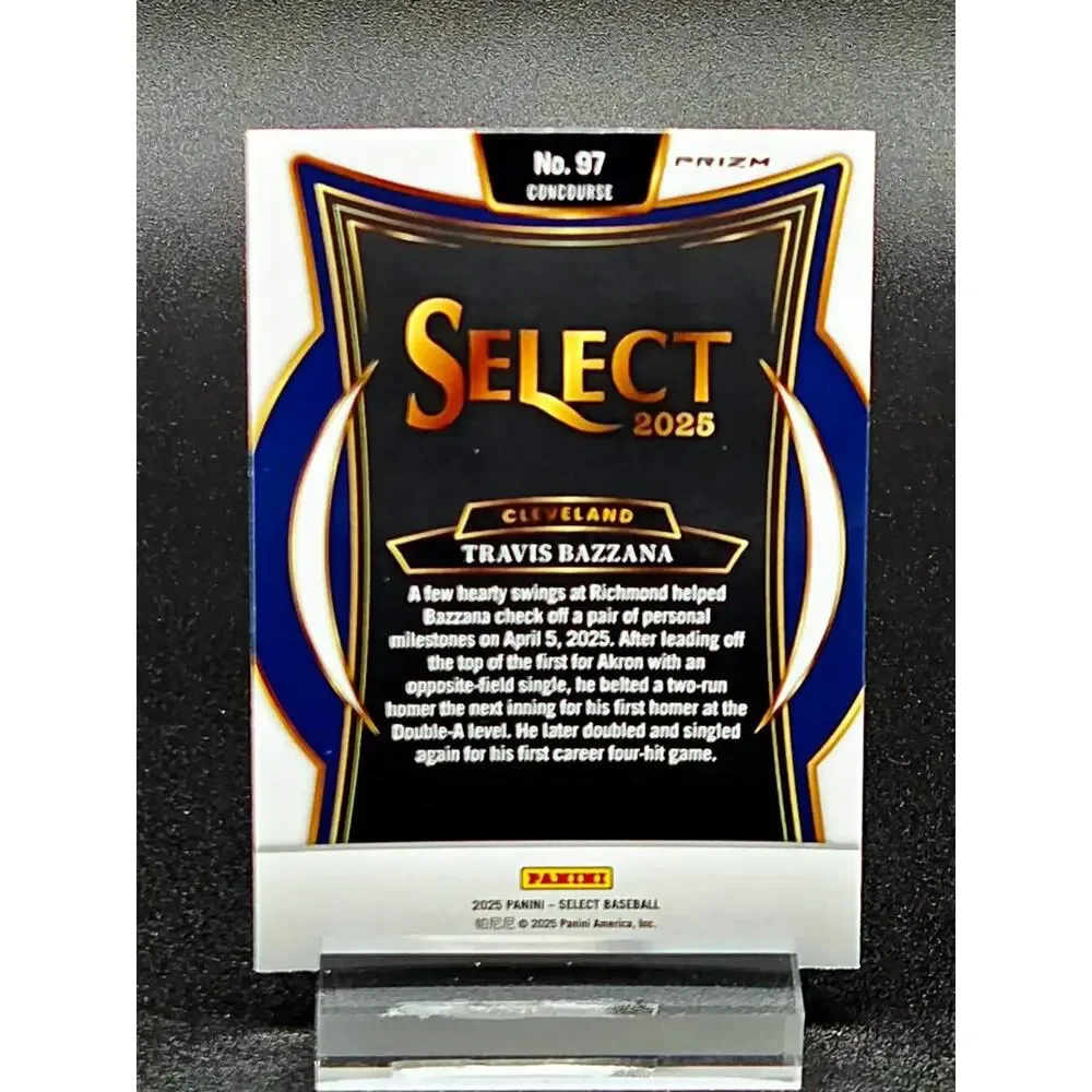 Travis Bazzana Select Silver Prizm RC Cleveland Guardians Top Prospect